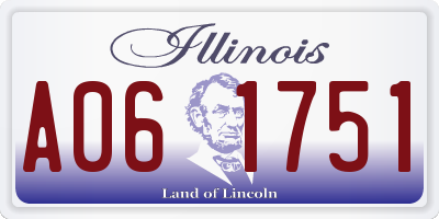 IL license plate A061751