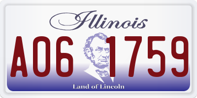 IL license plate A061759