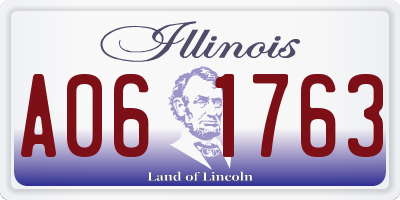 IL license plate A061763