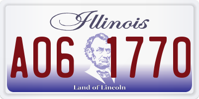 IL license plate A061770