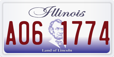 IL license plate A061774