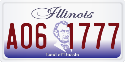 IL license plate A061777