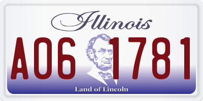IL license plate A061781