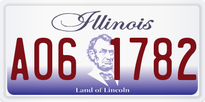 IL license plate A061782