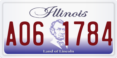 IL license plate A061784