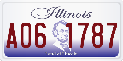 IL license plate A061787