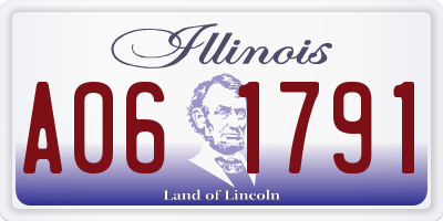 IL license plate A061791