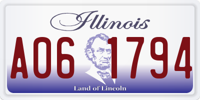 IL license plate A061794