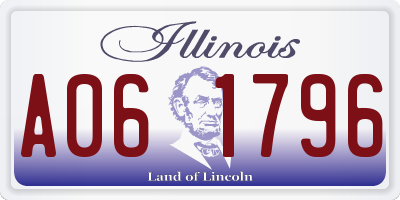IL license plate A061796