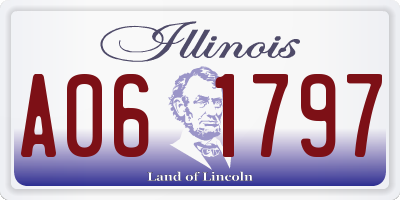IL license plate A061797