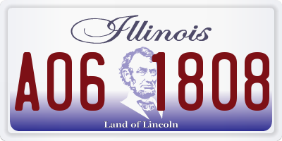 IL license plate A061808