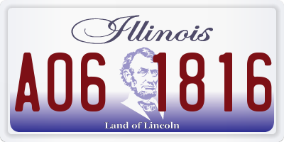IL license plate A061816