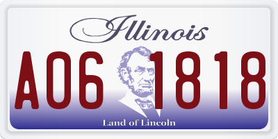 IL license plate A061818