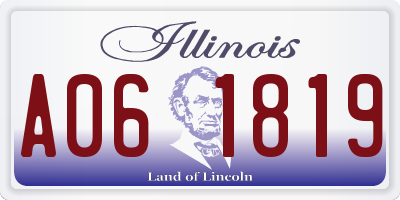 IL license plate A061819
