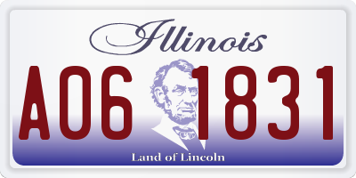 IL license plate A061831