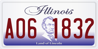 IL license plate A061832