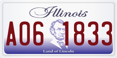 IL license plate A061833