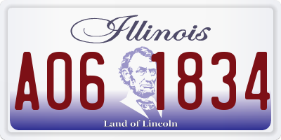 IL license plate A061834
