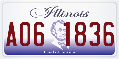 IL license plate A061836