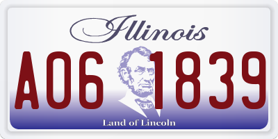 IL license plate A061839