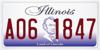 IL license plate A061847