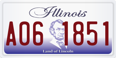IL license plate A061851