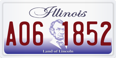 IL license plate A061852