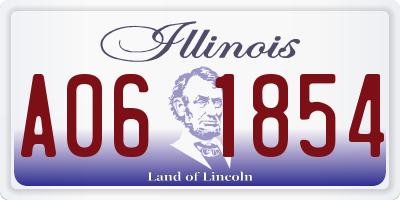 IL license plate A061854