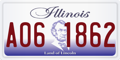 IL license plate A061862