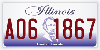 IL license plate A061867