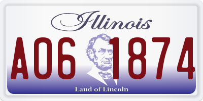IL license plate A061874