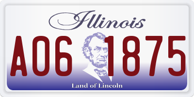 IL license plate A061875