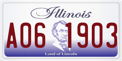 IL license plate A061903