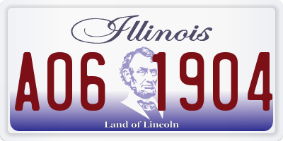 IL license plate A061904