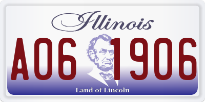 IL license plate A061906