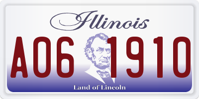 IL license plate A061910
