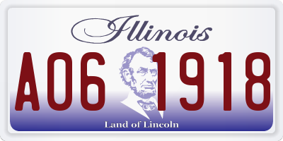 IL license plate A061918