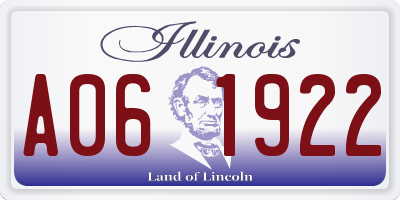 IL license plate A061922