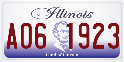 IL license plate A061923