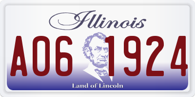 IL license plate A061924