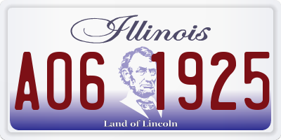 IL license plate A061925