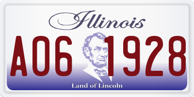 IL license plate A061928