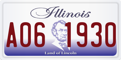 IL license plate A061930