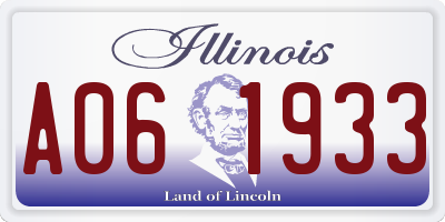 IL license plate A061933