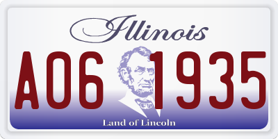 IL license plate A061935