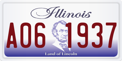 IL license plate A061937