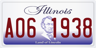 IL license plate A061938