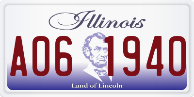 IL license plate A061940