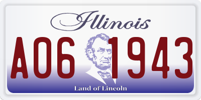 IL license plate A061943