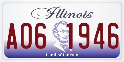 IL license plate A061946